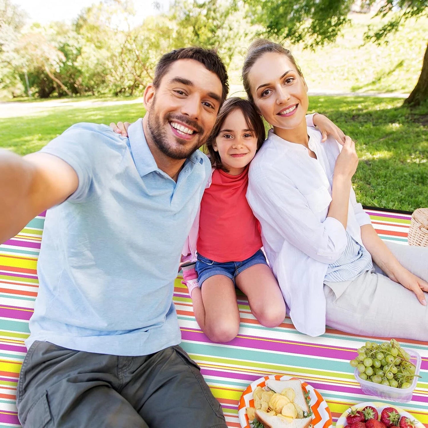 200x200cm Extra Large Picnic Blanket Waterproof Garden Camping Mat Tent Carpet
