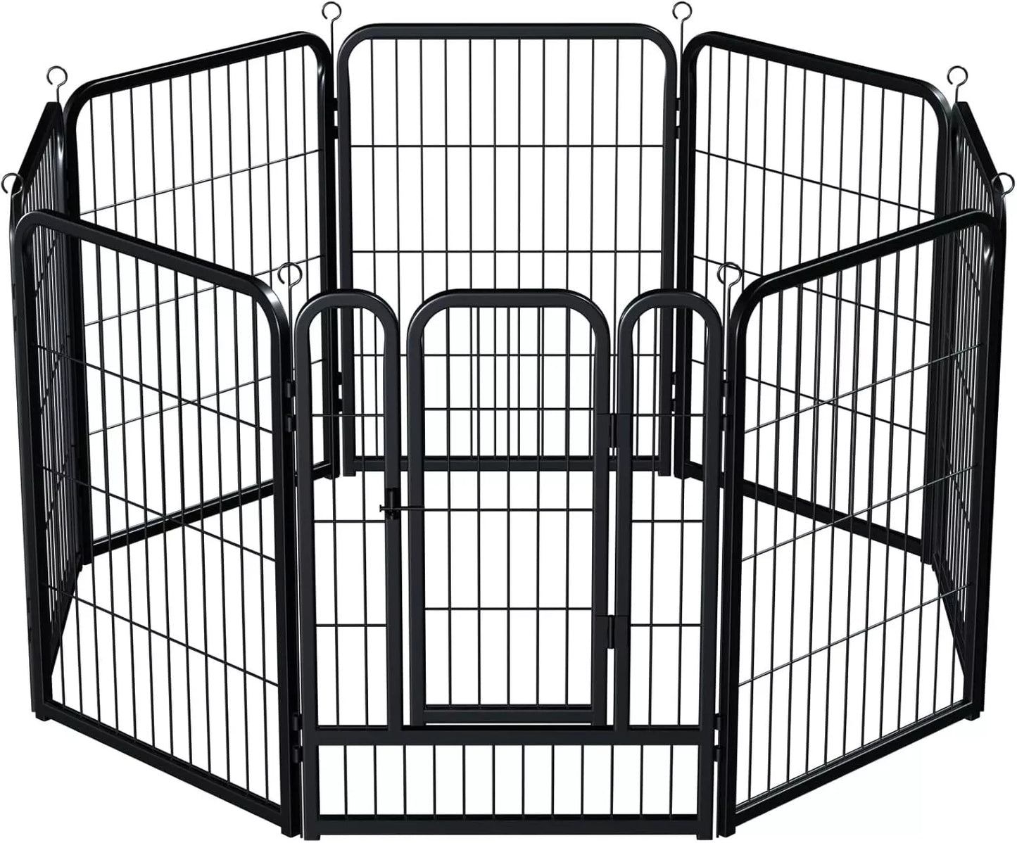 Large Dog Pen Indoor Outdoor 8 Panel Dog Puppy Play Heavy Duty Grey 80cm height