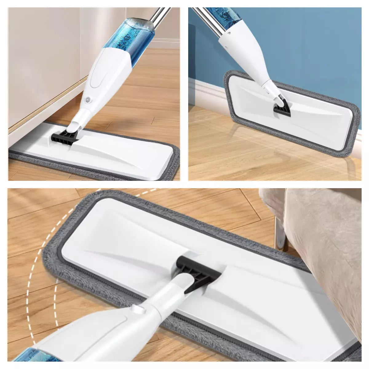 Spray Mop for Cleaning Floors Microfibre Flash Speed Power Cleaner 3 Pad Dry Wet