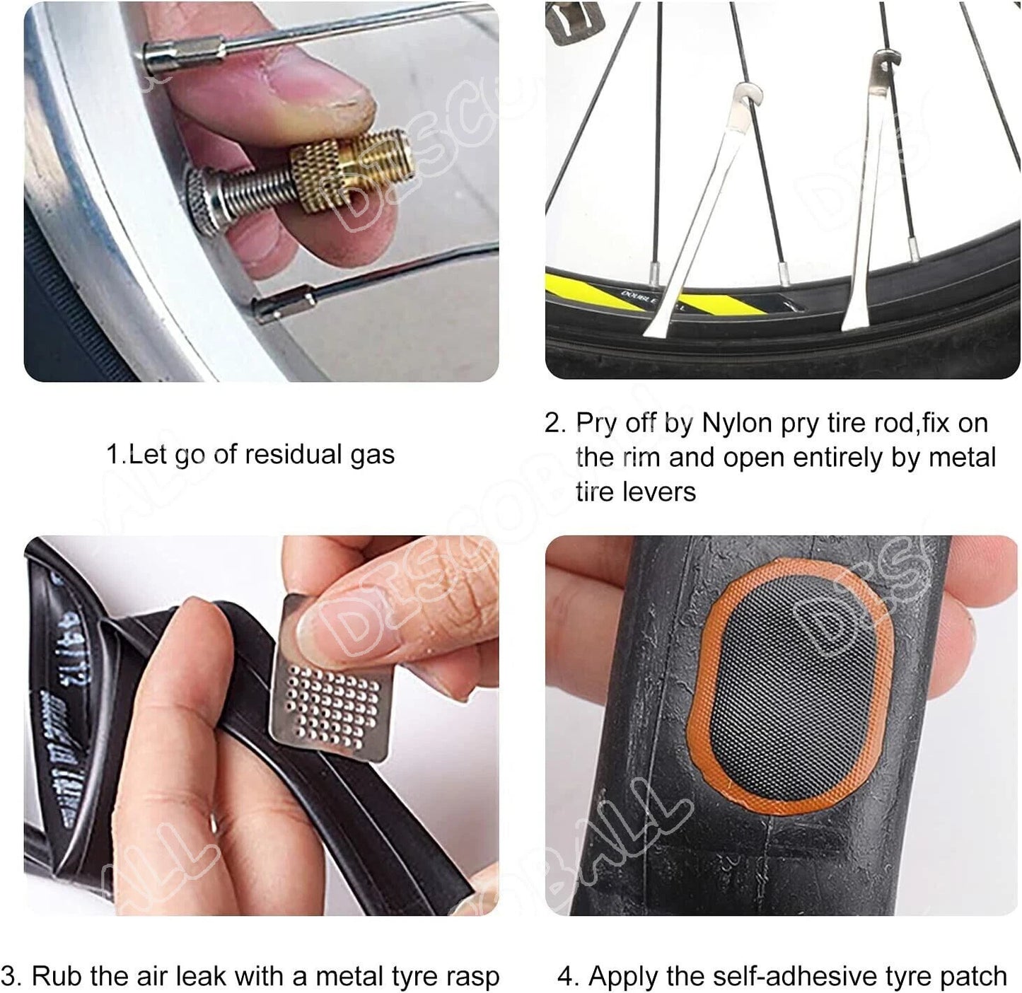 16in1 Bicycle Repair Tool Kit Multifunction Mountain Bike Puncture Fix PatchTool