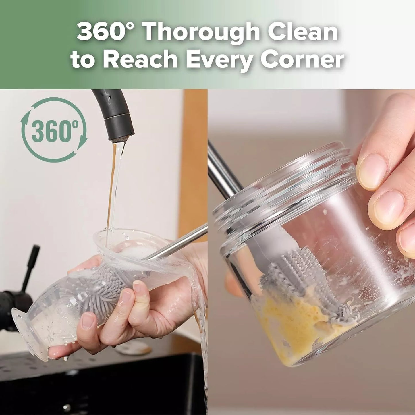 Silicone Cleaning Brush Baby Bottle Cleaner Reusable for Haakaa Pump Milk Storag