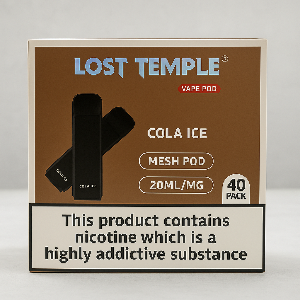 Lost Temple® Cola Ice Vape Pods – 40 Pack