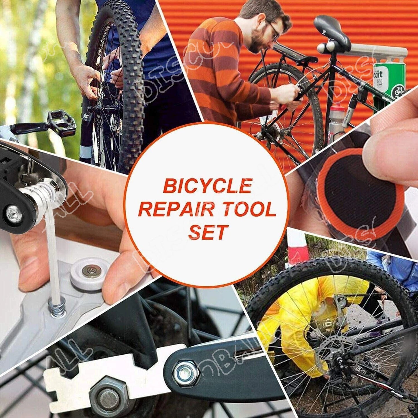 16in1 Bicycle Repair Tool Kit Multifunction Mountain Bike Puncture Fix PatchTool