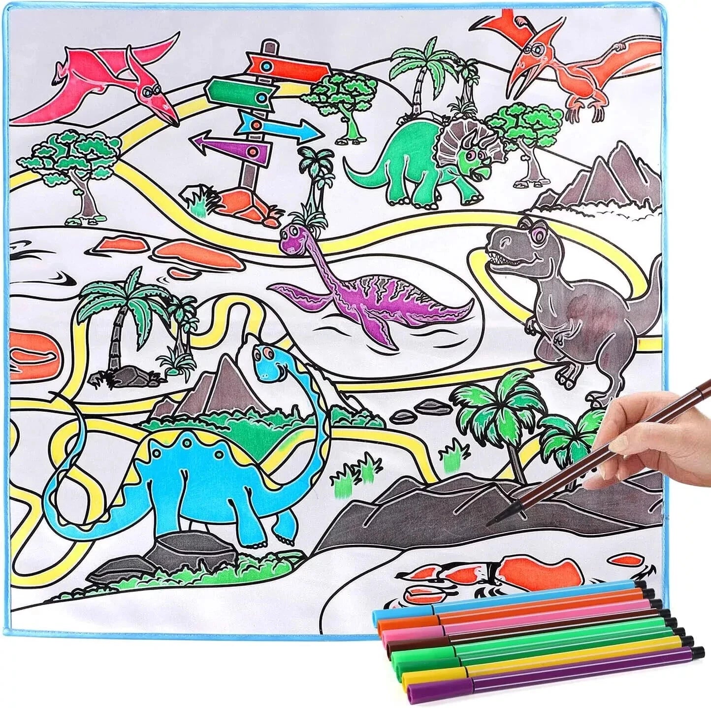 Paint Your Own Dinosaur Figurines Toys with Mat DIY Figurines Arts Crafts 3D