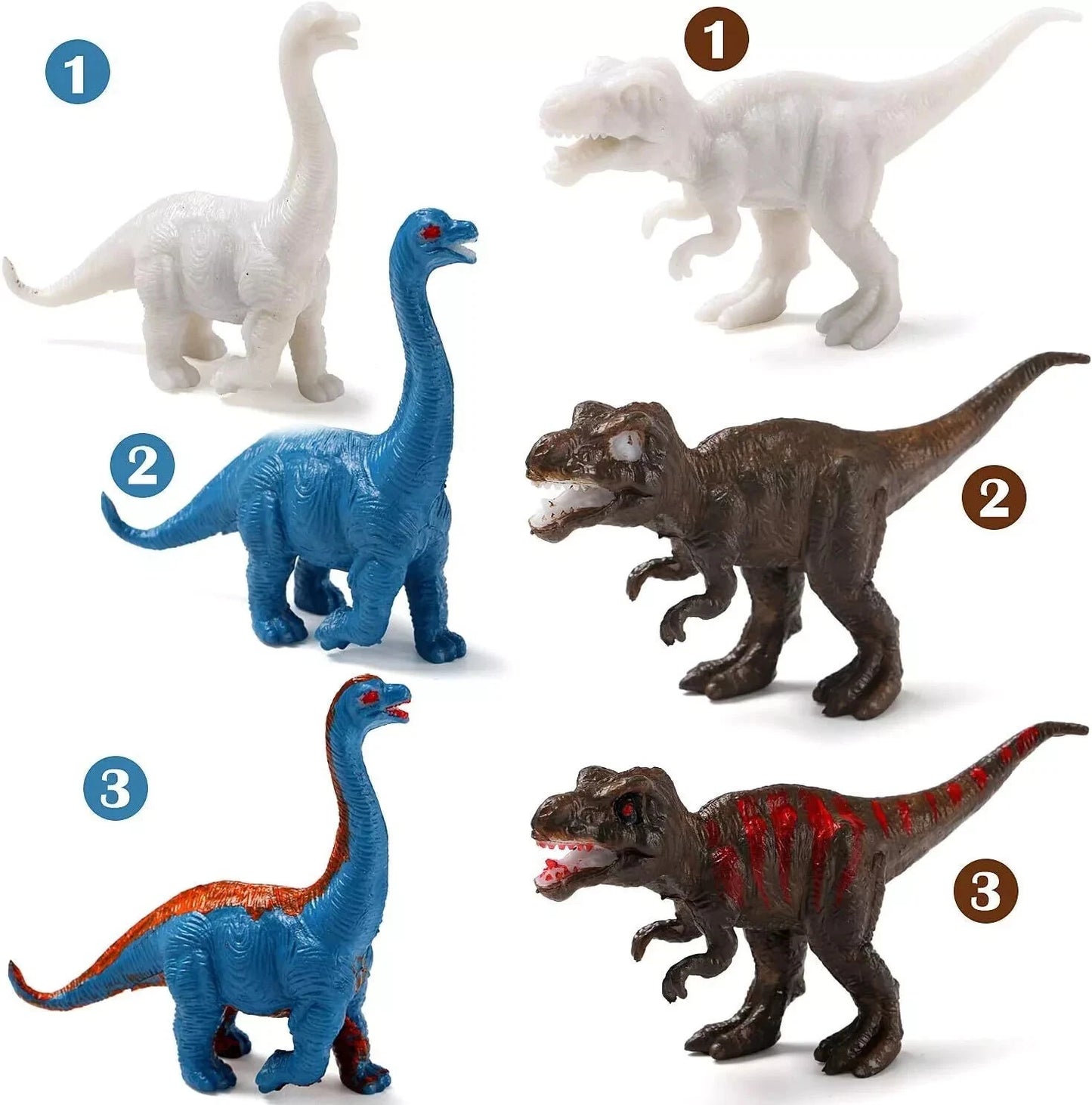 Paint Your Own Dinosaur Figurines Toys with Mat DIY Figurines Arts Crafts 3D
