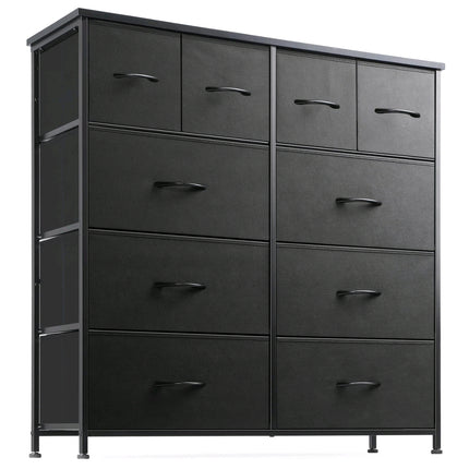 Fabric Chest of Drawer 10 Drawers Dresser Steel Frame Wardrobe Storage Organizer