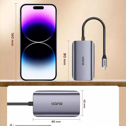 USB C Hub 3.2 Gen 2, 5-in-1 USB Hub Docking Station, 100W Power Delivery, 10Gbps