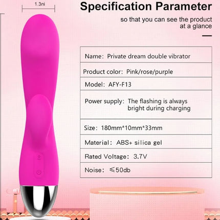 Rechargeable Silicone Body Massager – Dual Motor Multi-Speed Relaxation Device purple only