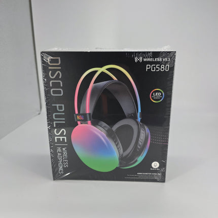 🎧✨ PG580 Disco Pulse Wireless Headphones | RGB Lights | Bluetooth 5.3 | Gaming & Music 🔥