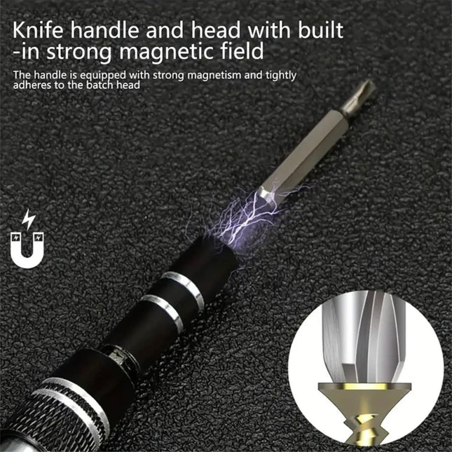 32IN1 Precision Screwdriver Set Magnetic Adjustable Extension Rod Phone Laptop