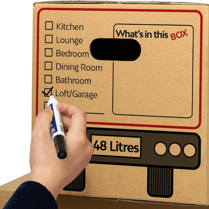 10 Large Strong Cardboard Boxes Moving Box 53cm x 30cm x 30cm 48 Litres