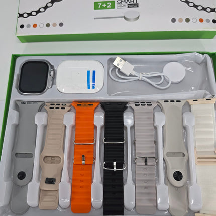 ⌚🎧 T3000 Ultra Smartwatch + Wireless Earbuds Set | 7+2 Bands | Fitness & Calls 🔥