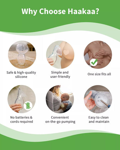 Haakaa Manual Breast Pumps Silicone Breastpump Breastfeeding Pump Milk Pump