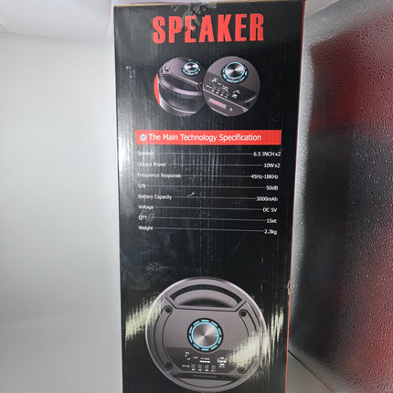 🔊🔥 ZQS6212 Bluetooth Party Speaker | Dual 6.5” Bass | RGB Lights | Mic & Remote 🎶