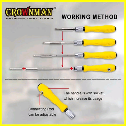 32IN1 Precision Screwdriver Set Magnetic Adjustable Extension Rod Phone Laptop