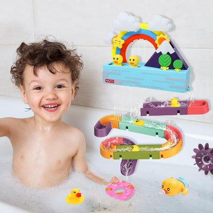 HOLY Fun Baby Bath Toy, Interactive Light Up & Musical Bathtub Toys for Toddlers, Floating Squirting Toys for Boys and Girls