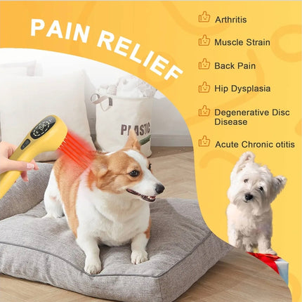 Red Light Therapy for Dogs, Handheld Portable Infrared Light Therapy and Cold Laser Therapy for Pain Relief and Wound Healing, Natural Joint & Muscle Therapy for Pets Dogs Cats