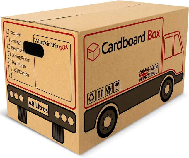 10 Large Strong Cardboard Boxes Moving Box 53cm x 30cm x 30cm 48 Litres