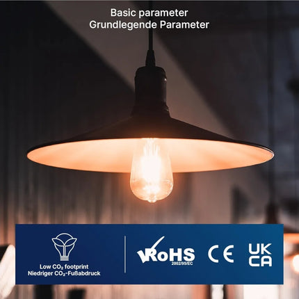 LED Edison Bulb,7W Dimmable E27 Screw Bulb,ST64 Vintage Light Bulbs Filament 60W Equivalent,Clear Glass Retro Style,2700K Warm White,6 Pack