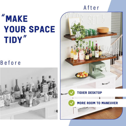 4 Pack Floating Shelf Brackets 20CM Heavy Duty Metal for Support Wall Hanging