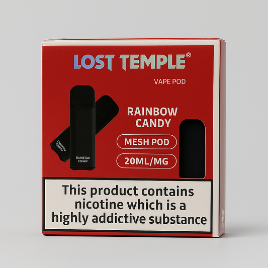 Lost Temple® Rainbow Candy Vape Pods – 40 Pack