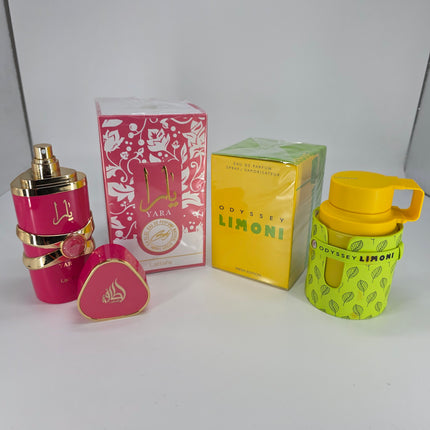 🌸🍋 Lattafa Yara Pink & Odyssey Limoni Perfume Set | Sweet & Fresh Fragrance Duo ✨