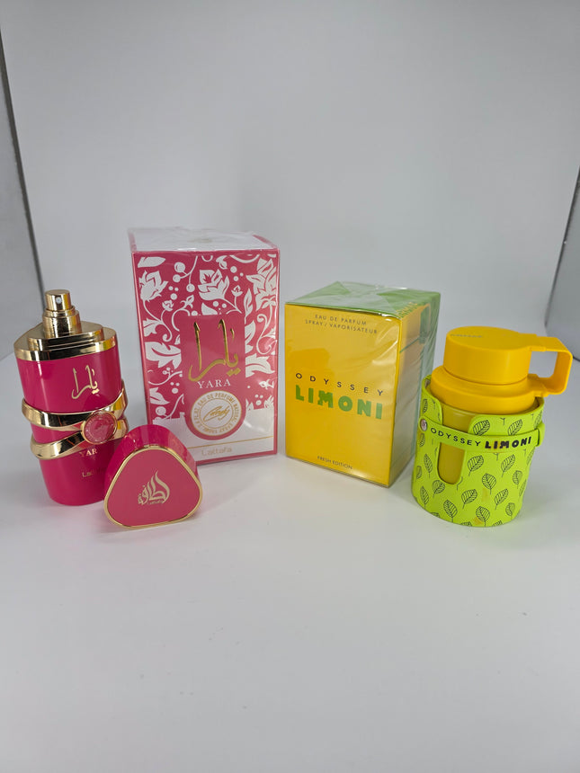 🌸🍋 Lattafa Yara Pink & Odyssey Limoni Perfume Set | Sweet & Fresh Fragrance Duo ✨