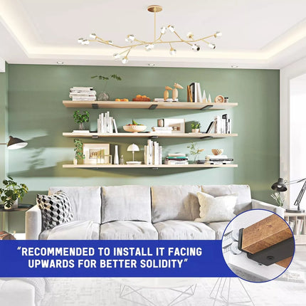 4 Pack Floating Shelf Brackets 20CM Heavy Duty Metal for Support Wall Hanging