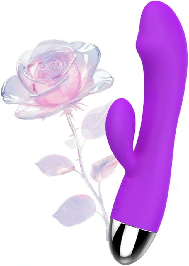 Rechargeable Silicone Body Massager – Dual Motor Multi-Speed Relaxation Device purple only