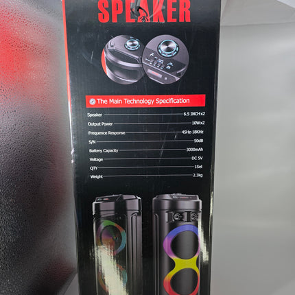 🔊🔥 ZQS6212 Bluetooth Party Speaker | Dual 6.5” Bass | RGB Lights | Mic & Remote 🎶