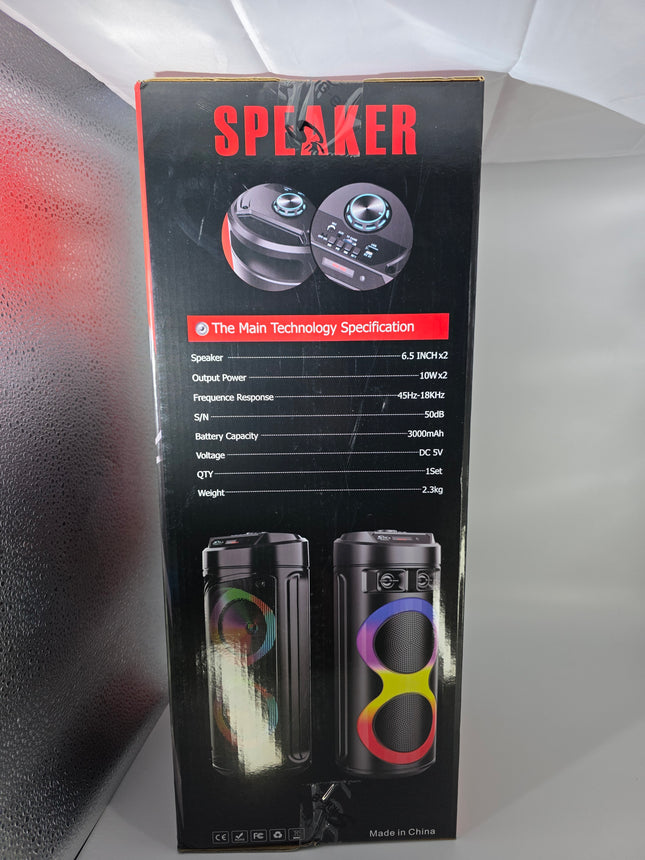 🔊🔥 ZQS6212 Bluetooth Party Speaker | Dual 6.5” Bass | RGB Lights | Mic & Remote 🎶