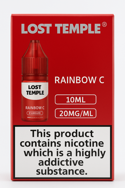 Lost Temple® Rainbow C Refillable E-Liquid 10ml - 20mg/ml Nicotine Strength