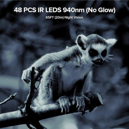 Night Vision Goggles, Outdoor Trail Camera 20MP 940nm Infrared Night Vision Motion Activated Trigger 0.2s Game Camera IP66 Wildlife Photo Trap