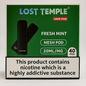 Lost Temple® Fresh Mint Vape Pods - 40 Pack | 20ML/MG Mesh Pods