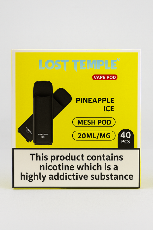 Lost Temple® Pineapple Ice Vape Pods – 40 Pack