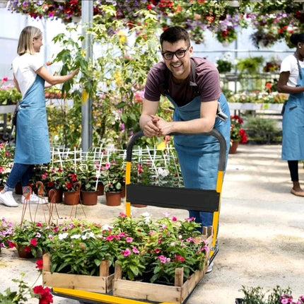 4 Wheel Heavy Duty Folding Sack Truck 150kg - Hand Cart Platform Trolley Dolly