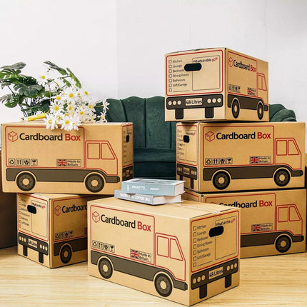 10 Large Strong Cardboard Boxes Moving Box 53cm x 30cm x 30cm 48 Litres