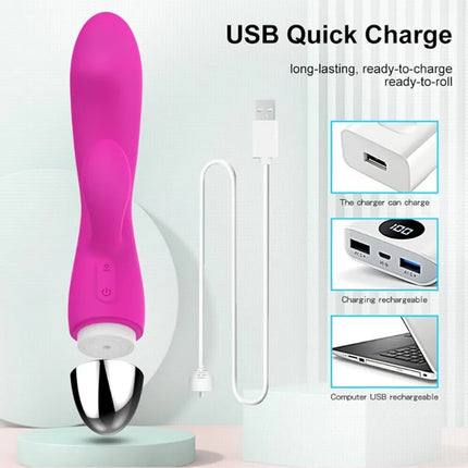 Rechargeable Silicone Body Massager – Dual Motor Multi-Speed Relaxation Device purple only