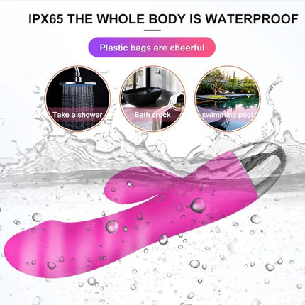 Rechargeable Silicone Body Massager – Dual Motor Multi-Speed Relaxation Device purple only