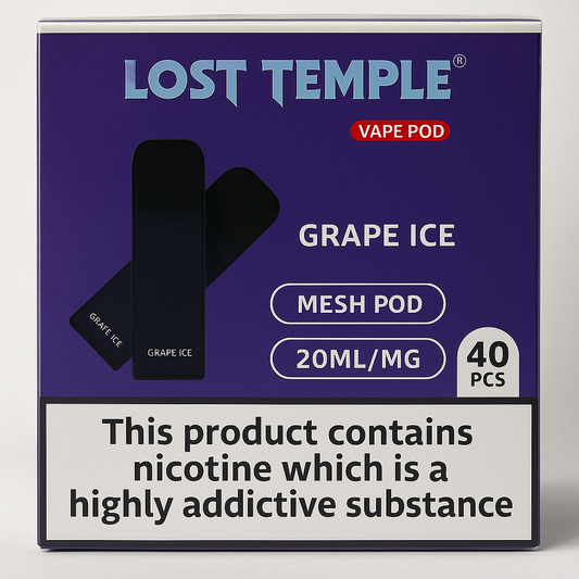Lost Temple® Grape Ice Vape Pods – 40 Pack