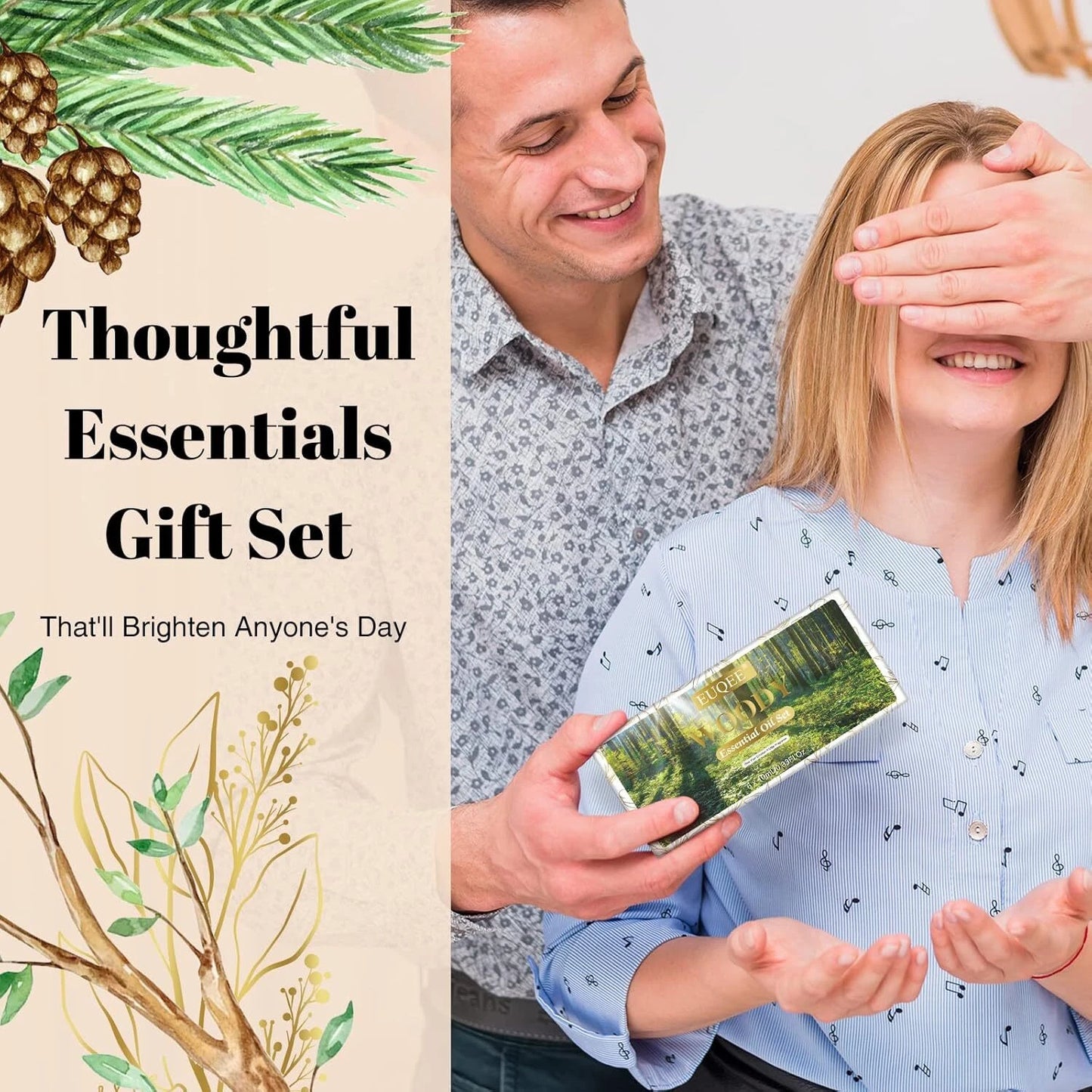 Woody Essential Oil Set of 6 Pure Oil Gift Set for Diffusers Soap Candle Making 6x10ml