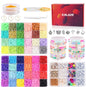 Kalaxs 12000pcs Clay Bead Bracelet Kit, 48 Color Flat Beads Letter Beads Kit,Jewelry Making Kit with Preppy Heishi Beads and Charms,Crafts for Girls Adult-3 Boxes Gift Kit