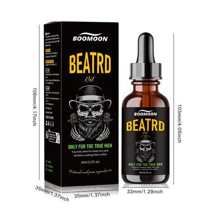 🔥 Boomoon Beard Oil for Men – Natural Beard Growth, Softens & Hydrates | 30ml 🧔‍♂️✨