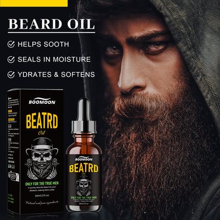🔥 Boomoon Beard Oil for Men – Natural Beard Growth, Softens & Hydrates | 30ml 🧔‍♂️✨