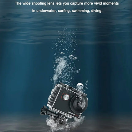 Apexcam M90 Pro EIS Action Camera 4K 20MP WIFI for Sports 170°Wide-Angle 40M Waterproof with Remote Control Selfie Stick 2 Rechargeable Batteries and Accessories Kit