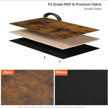 Fabric Chest of Drawer 10 Drawers Dresser Steel Frame Wardrobe Storage Organizer