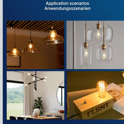 LED Edison Bulb,7W Dimmable E27 Screw Bulb,ST64 Vintage Light Bulbs Filament 60W Equivalent,Clear Glass Retro Style,2700K Warm White,6 Pack