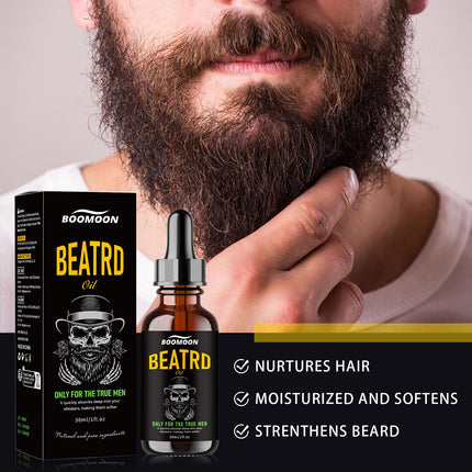 🔥 Boomoon Beard Oil for Men – Natural Beard Growth, Softens & Hydrates | 30ml 🧔‍♂️✨