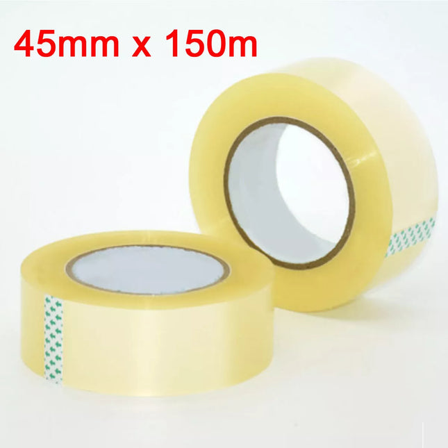 6x CLEAR PACKING TAPE SELOTAPE CELOTAPE GIFT PARCEL PACKAGING 45mm x 150m UK
