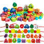 Baby Toys for 3 Years Old+ Girls Boys Gifts Toddler Threading Beads Shape Sorter